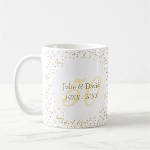 Mug Noces d'or poussière de confettis
