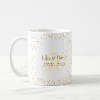 Mug Noces d'or poussière de confettis