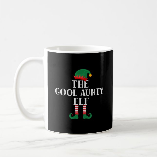 Mug Noël amusant de la tante Cool (Gauche)
