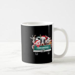 Mug Noël Animaux de ferme Camion Santa Hat Famille Paj