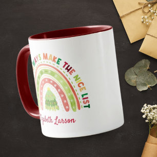 Mug Noël Arc-en-ciel Appréciations Maroon