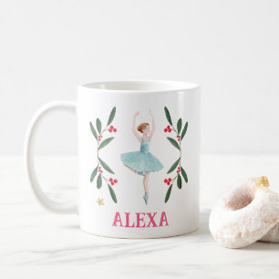 Mug Noël Ballerine Botanique Mignon Personnalisé