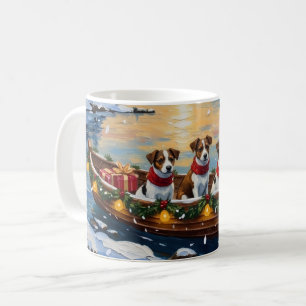 Mug Noël Bateau de vacances Jack Russell Terrier