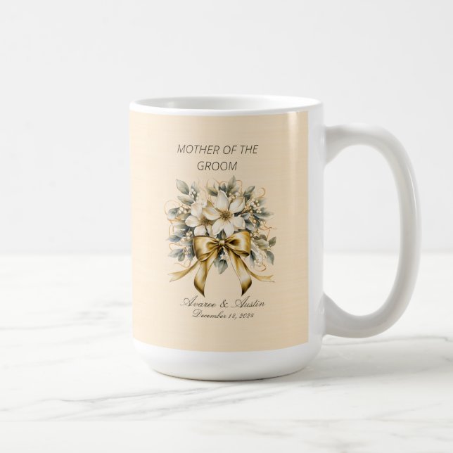 Mug Noël Blanc framboise Mère de la chambre (Droite)
