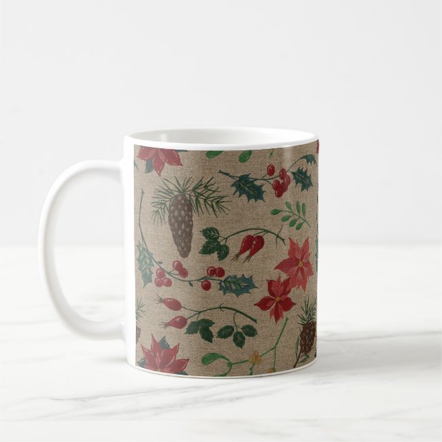 Mug Noël botanique traditionnel (Gauche)