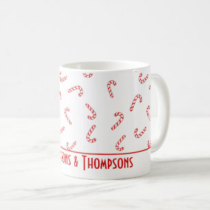 Mug Noël Canne de Bonbons Personnalisée