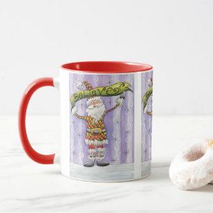 Mug Noël Caricature mignonne, je crois en Père Noël