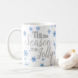 Mug Noël C'est la saison Snowflake Blue Silver