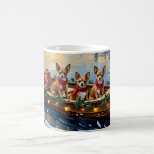 Mug Noël Chihuahua Bateau Fêtes