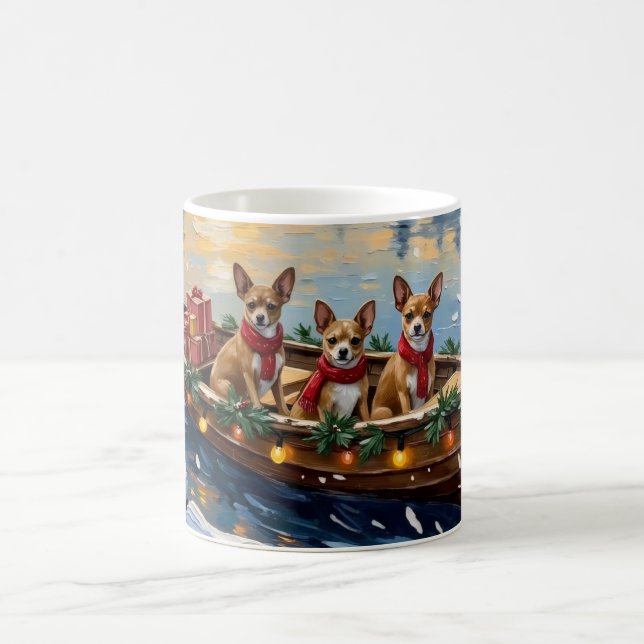 Mug Noël Chihuahua Bateau Fêtes (Centre)