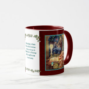 Mug Noël chrétien américain patriotique