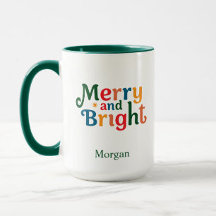 Mug Noël Coloré joyeux et lumineux Personnalisé