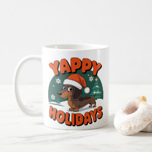 Mug Noël Dachshund Wiener Dog Joyeux vacances