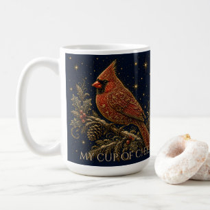 Mug Noël dans les Étoiles Cardinal Rouge
