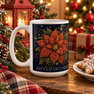 Mug Noël dans les Étoiles | Poinsettia