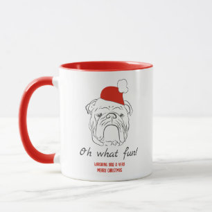 Mug Noël de Bulldog anglais
