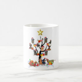Mug Noël de Dachshund sur l'arbre Chemise Noël idées c
