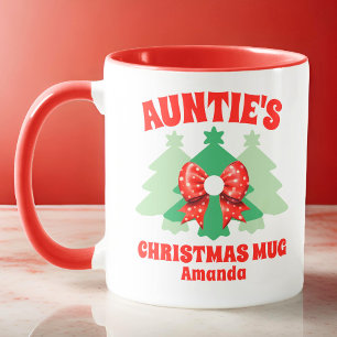 Mug Noël de la tante personnalisée