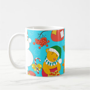 Mug Noël de l'ours en peluche : Motif amical pour les