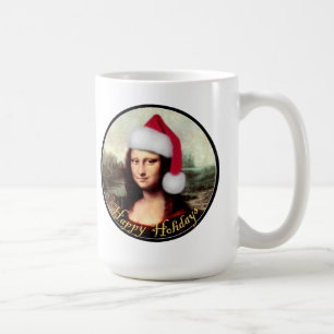 Mug Noël de Mona Lisa Santa Hat