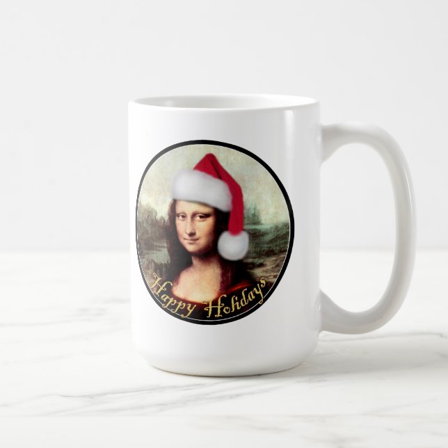 Mug Noël de Mona Lisa Santa Hat (Droite)