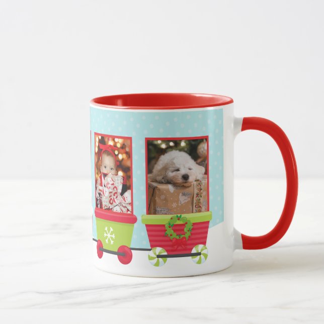Mug Noël de père Noël 3 Photo Train (Droite)