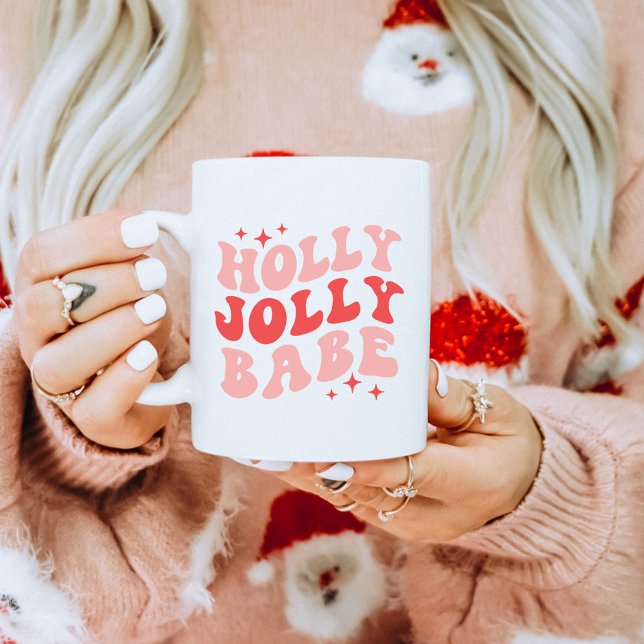 Mug Noël de vacances Holly Jolly Babe (Créateur téléchargé)
