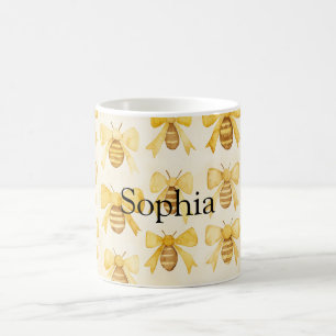 Mug Noël des abeilles à miel jaunes