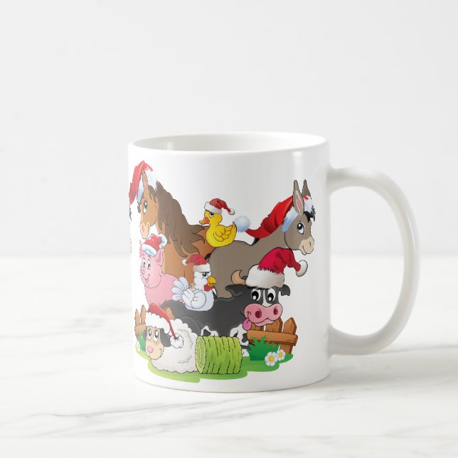 Mug Noël des animaux de ferme (Droite)