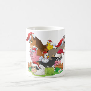 Mug Noël des animaux de ferme