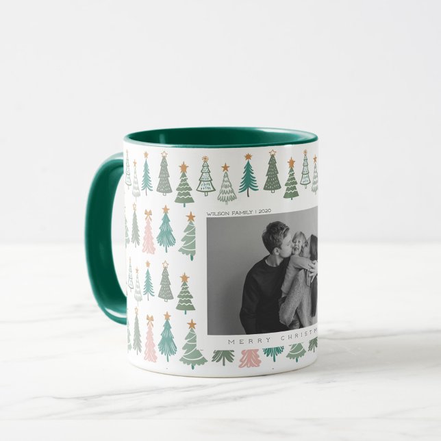 Mug Noël des arbres de Noël colorés (Créateur téléchargé)