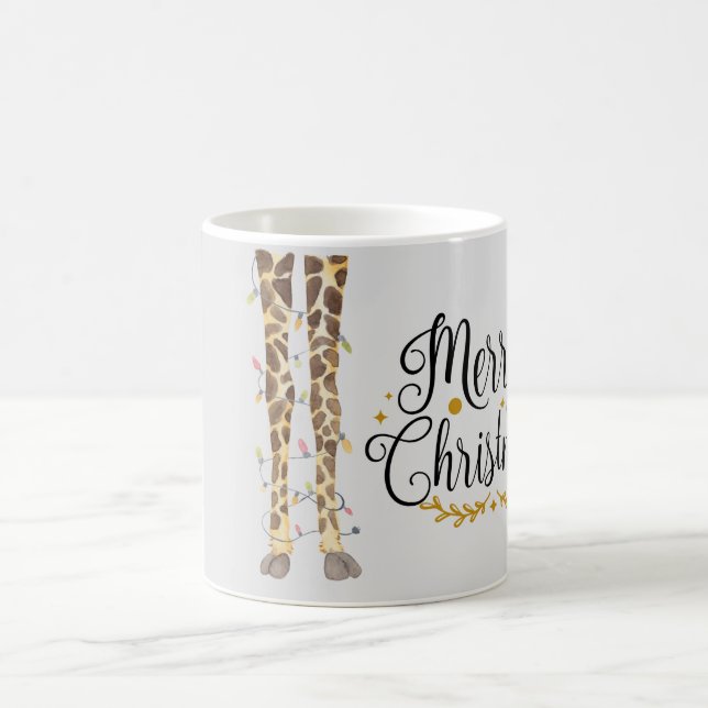 Mug Noël des Jambes de girafe amusantes (Centre)