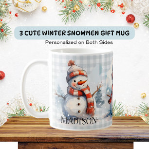 Mug Noël des motoneiges d'hiver
