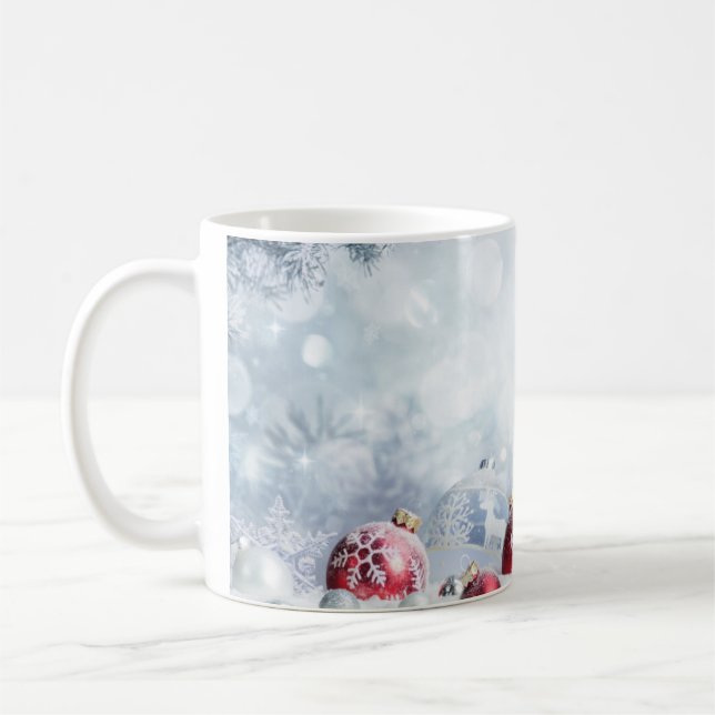 Mug Noël des ornements d'hiver (Gauche)