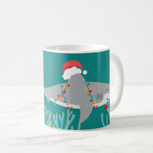 Mug Noël des requins drôle avec un nom