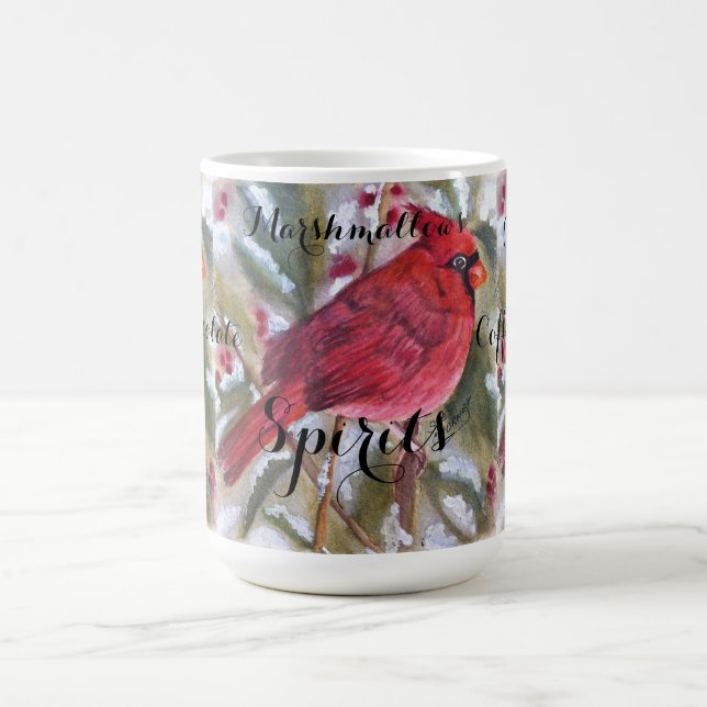 MUG NOËL D'OISEAU CARDINAL ROUGE (Centre)