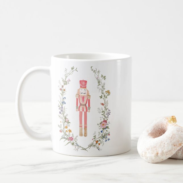Mug Noël du ballet noir rose (Avec donut)