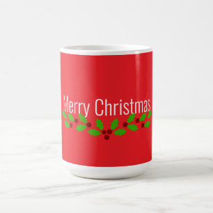 Mug Noël du matin, rouge des fêtes,
