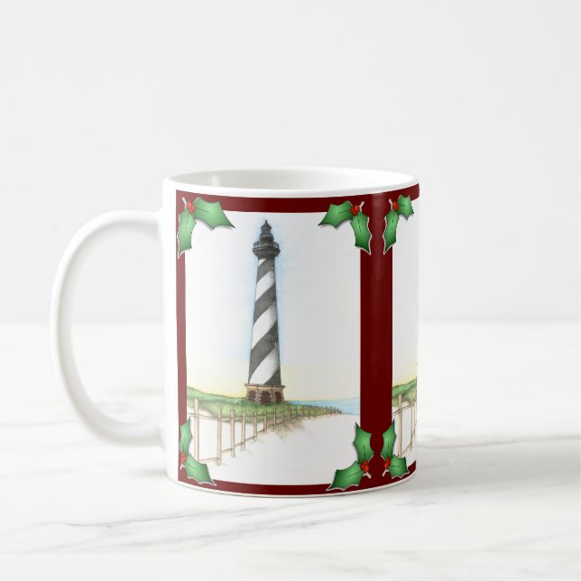 Mug Noël du phare de Cape Hatteras (Gauche)