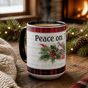 Mug Noël en forêt   Cardinal rouge