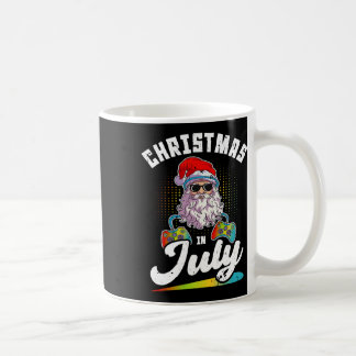 Mug Noël en juillet Santa Gamer Lunettes de soleil Pla