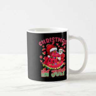 Mug Noël en Juillet Xmas Pastèque Santa Plage Vacances