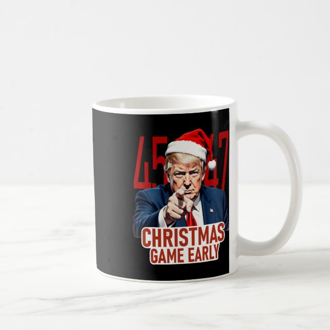 Mug Noël est arrivé tôt drôle Donald Trump Père Noël C (Droite)