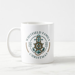 Mug Noël Famille Nautique Bateau vacances Personnalisé