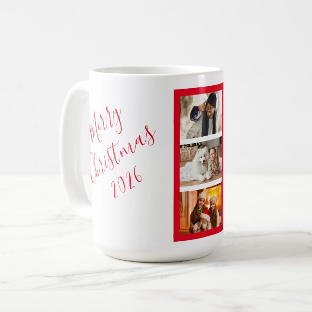 Mug Noël Fête Photo Accueil Décor Garde (Devant gauche)