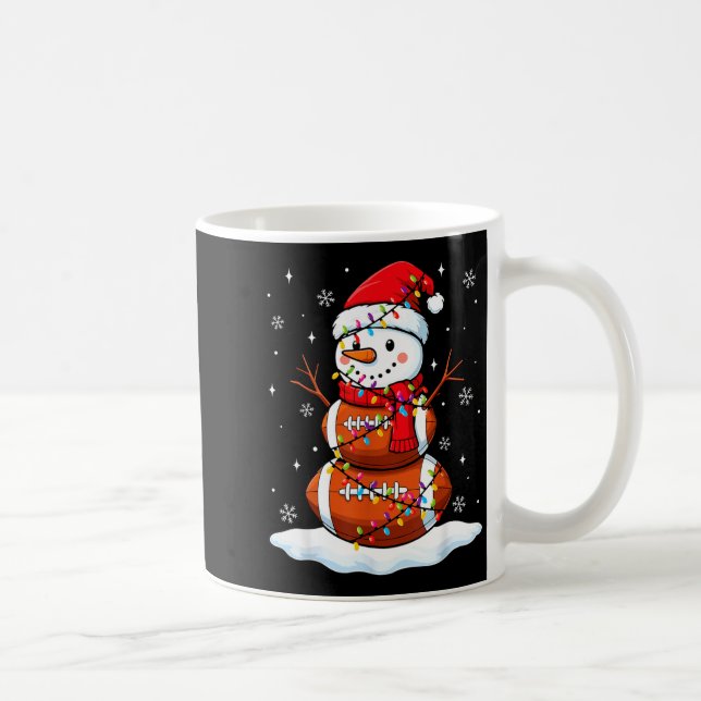 Mug Noël Football Bonhomme de neige Enfants Football N (Droite)