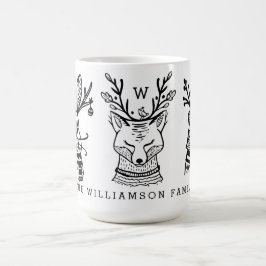 Mug Noël Forêt forestière Animaux de famille Caractère