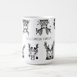 Mug Noël Forêt forestière Animaux de famille Caractère