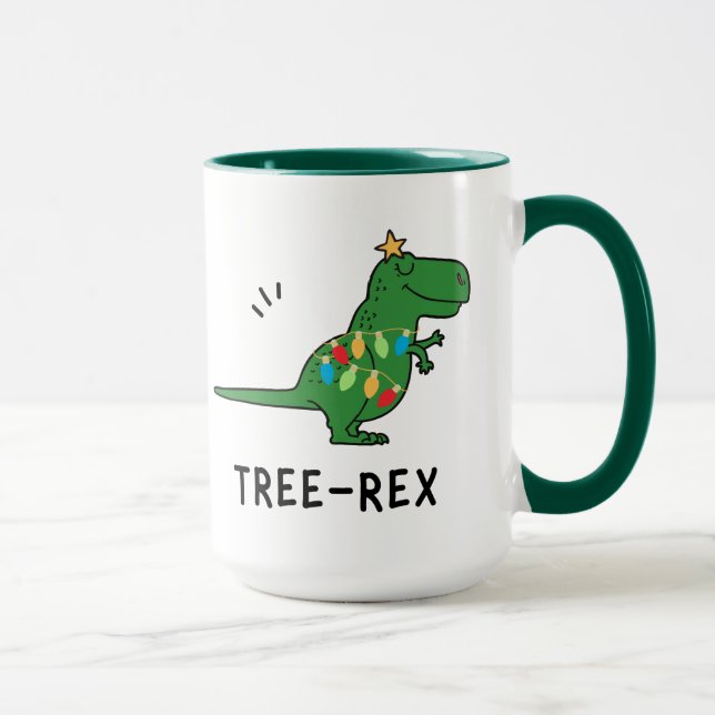 Mug Noël Funny Tree-Rex (Droite)