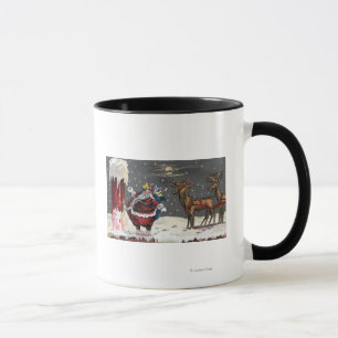 Mug Noël GreetingSanta et cheminée